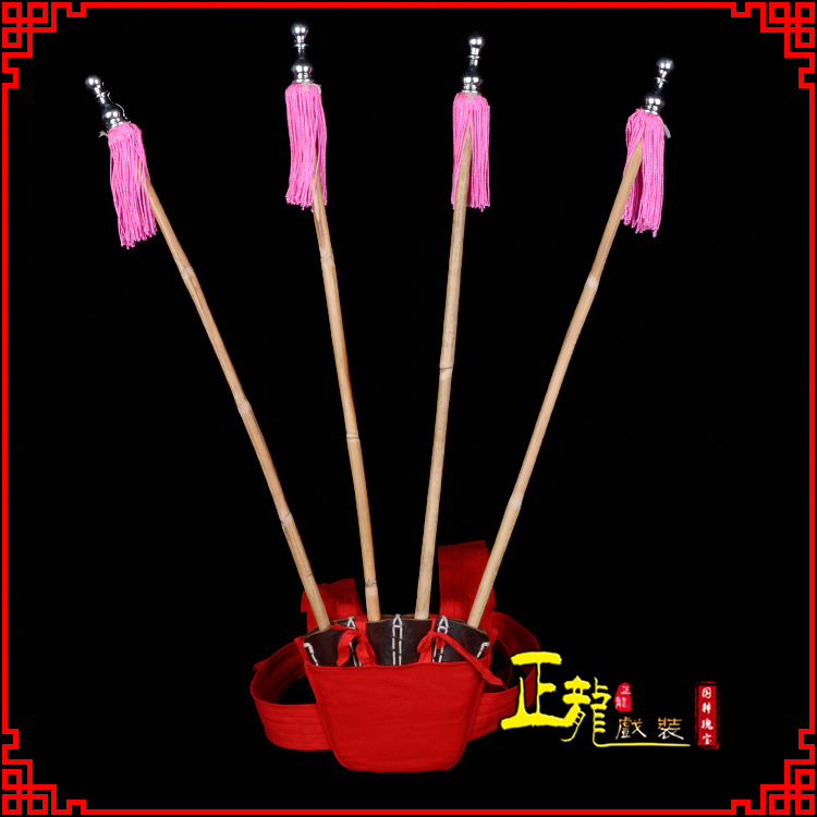 嘉祥戏装戏曲用品靠旗男女大靠 靠板 正宗牛皮旗杆旗架